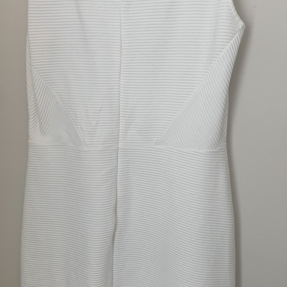 White Cotton Textured Stripe Brooks Brothers Dress - Picture 3 of 6